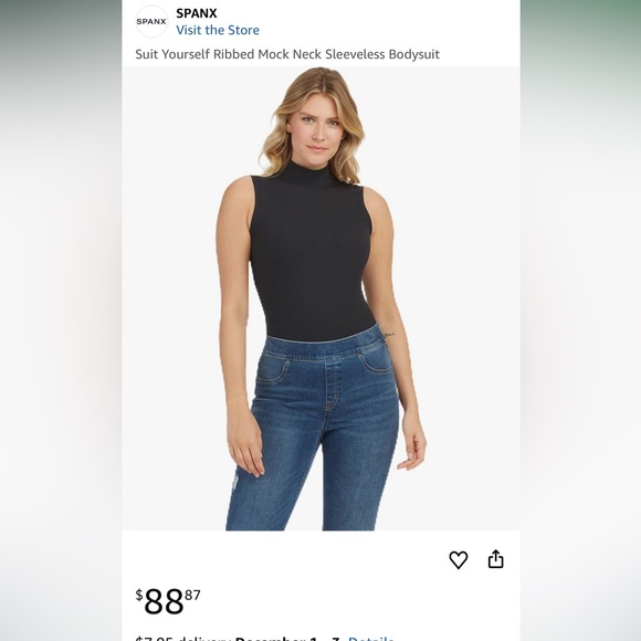 SPANX Tops - Spanx Black Sleeveless bodysuit